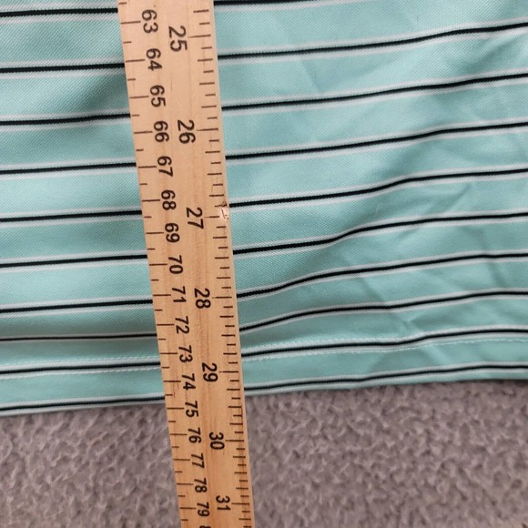 PGA Tour Shirt‎ Mens XXL Green Striped Polo Golf Outdoors Lightweight Casual - Picture 9 of 9